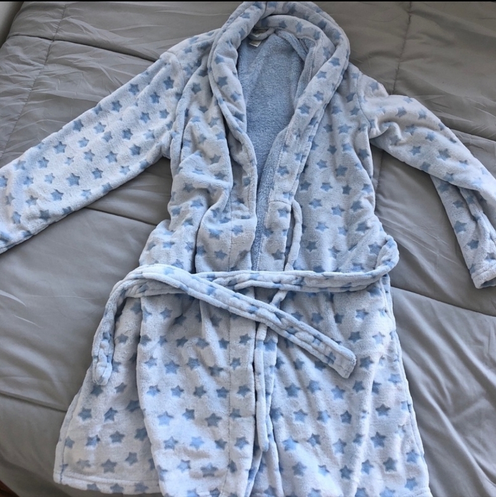 Jessica Simpson Super Soft Plush Baby Blue Robe
